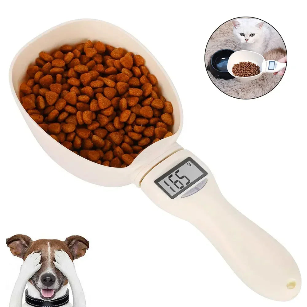 Digital Pet Food Measuring Scoop Electronic Food Scale with LED Display for Dogs