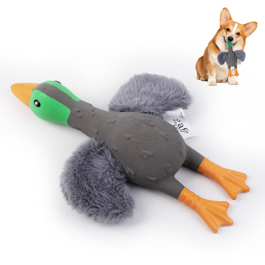 ZooTex Squeaky Latex Dog Toys - Soft Wing Mallard