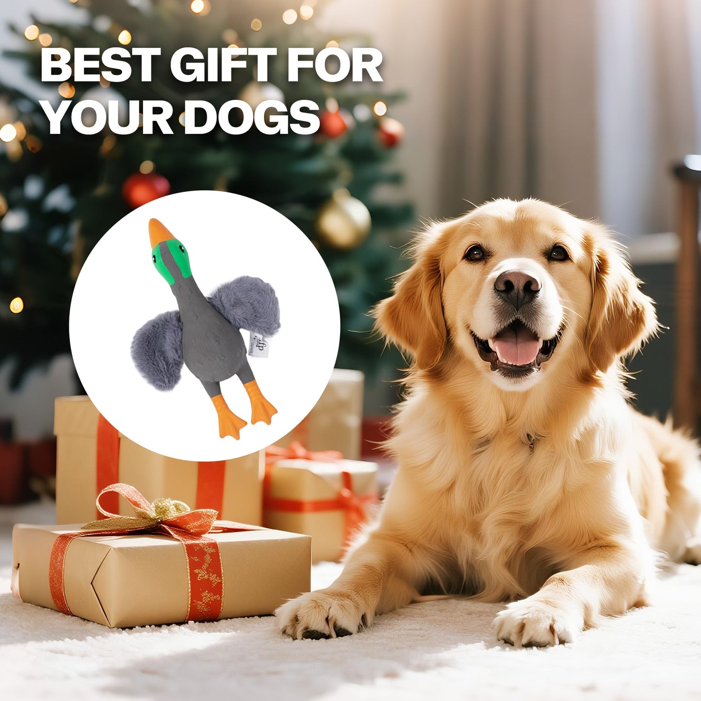 ZooTex Squeaky Latex Dog Toys - Soft Wing Mallard