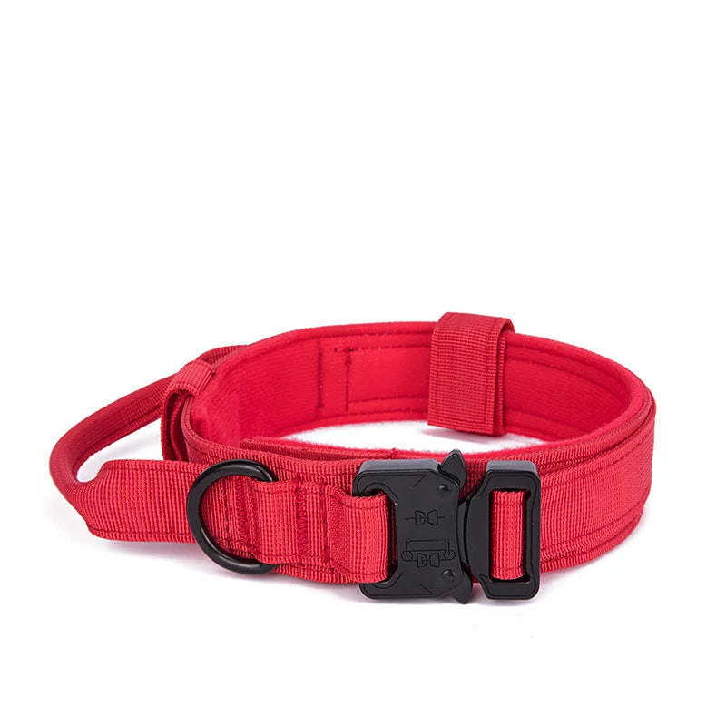 Tactical Dog Collar and Leash Set Adjustable Military Nylon Training Gear for Medium and Large Dogs