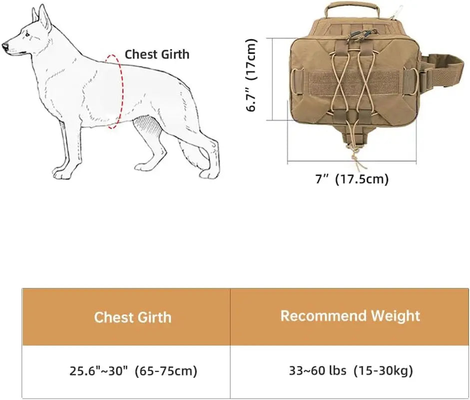 Tactical Dog Backpack