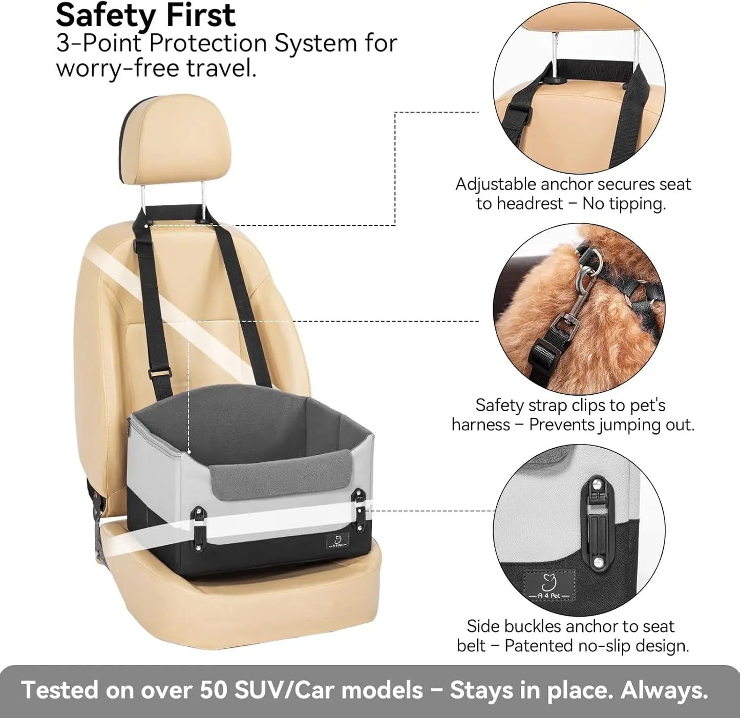 Dog Car Seat Booster for Small Dogs