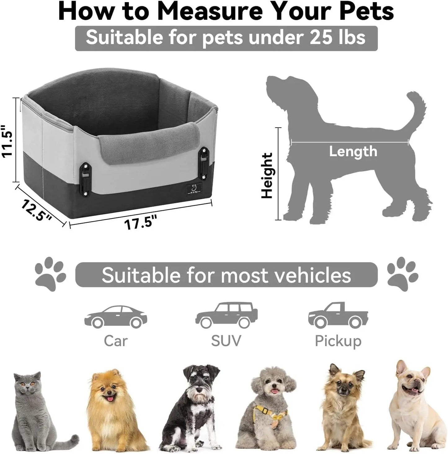 Dog Car Seat Booster for Small Dogs