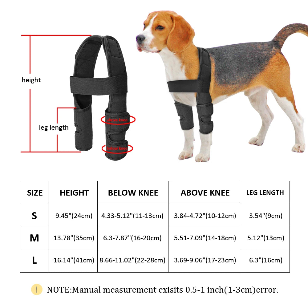Dog Leg Brace Support Sleeve Helps Protect Wounds and Aids Recovery for Dogs
