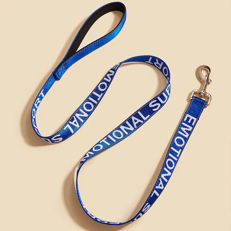 Service Dog Leash – 4ft Reflective Lead with Neoprene Comfort Handle, Embroidered Service Animal Lettering