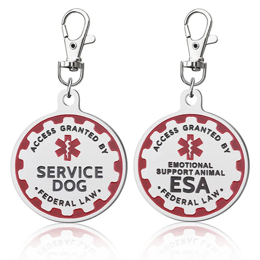 Borksy Access Granted Tag – Individual Service Dog or ESA Metal ID Keychain