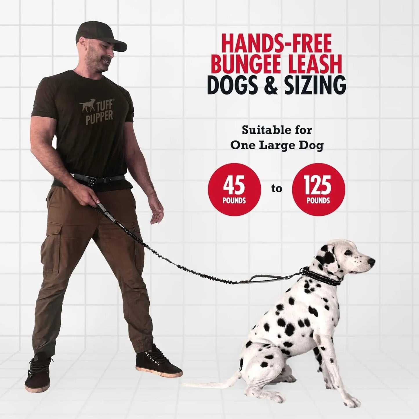 Hands Free Dog Leash Heavy Duty Bungee Waist Belt