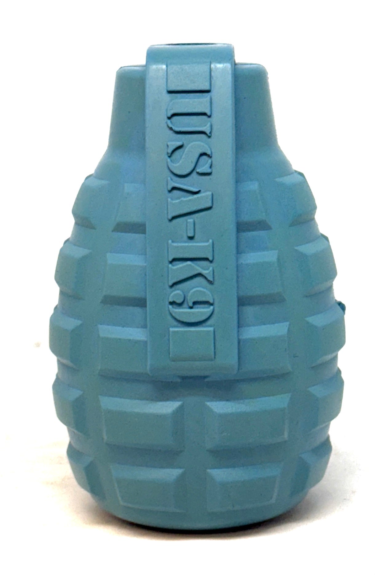 Grenade Shaped eDispenser Durable Dog Chew Toy & Treat Dispenser - Red & Blue