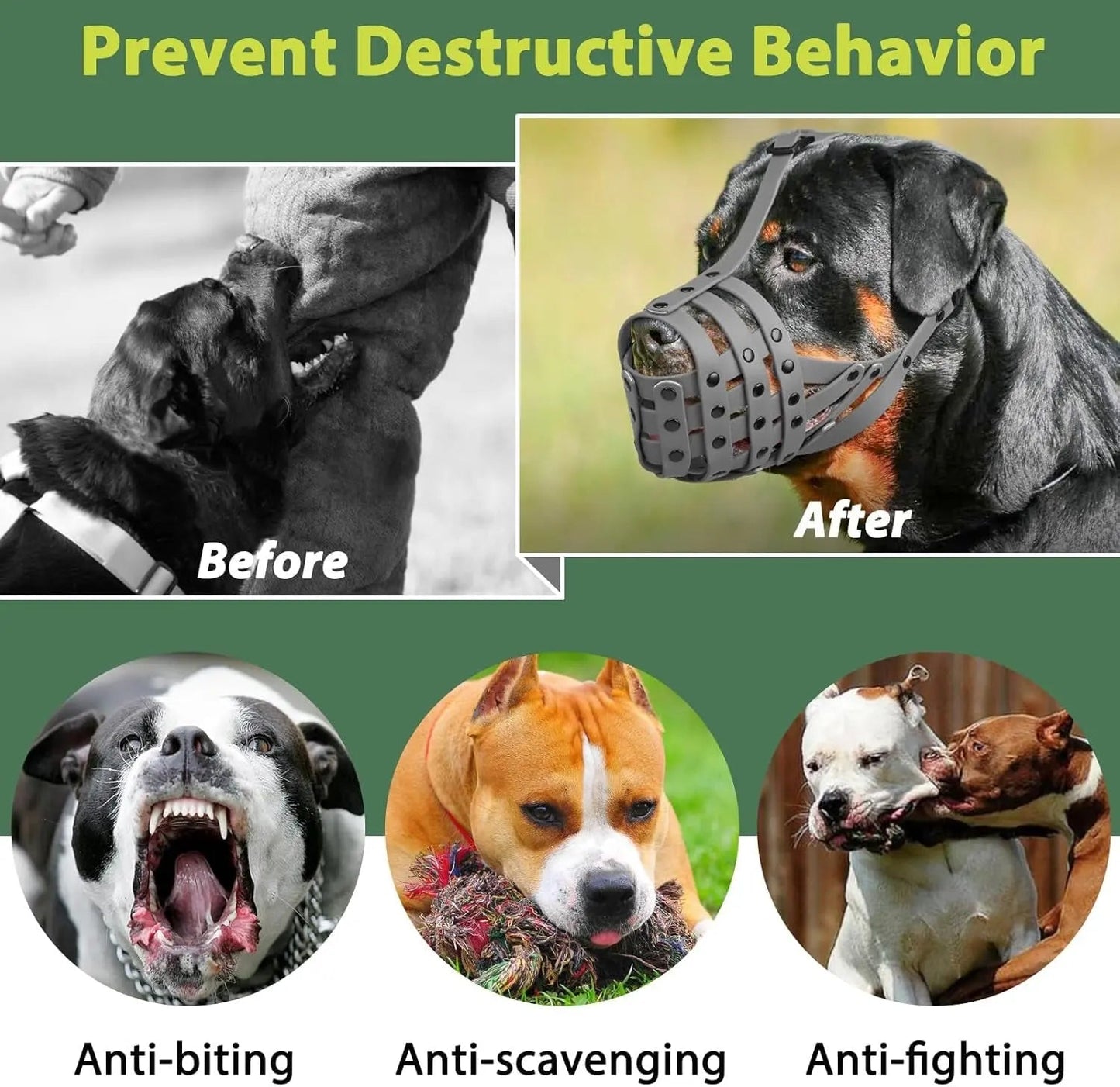 Lightweight Basket Large adjustable Dog Muzzle