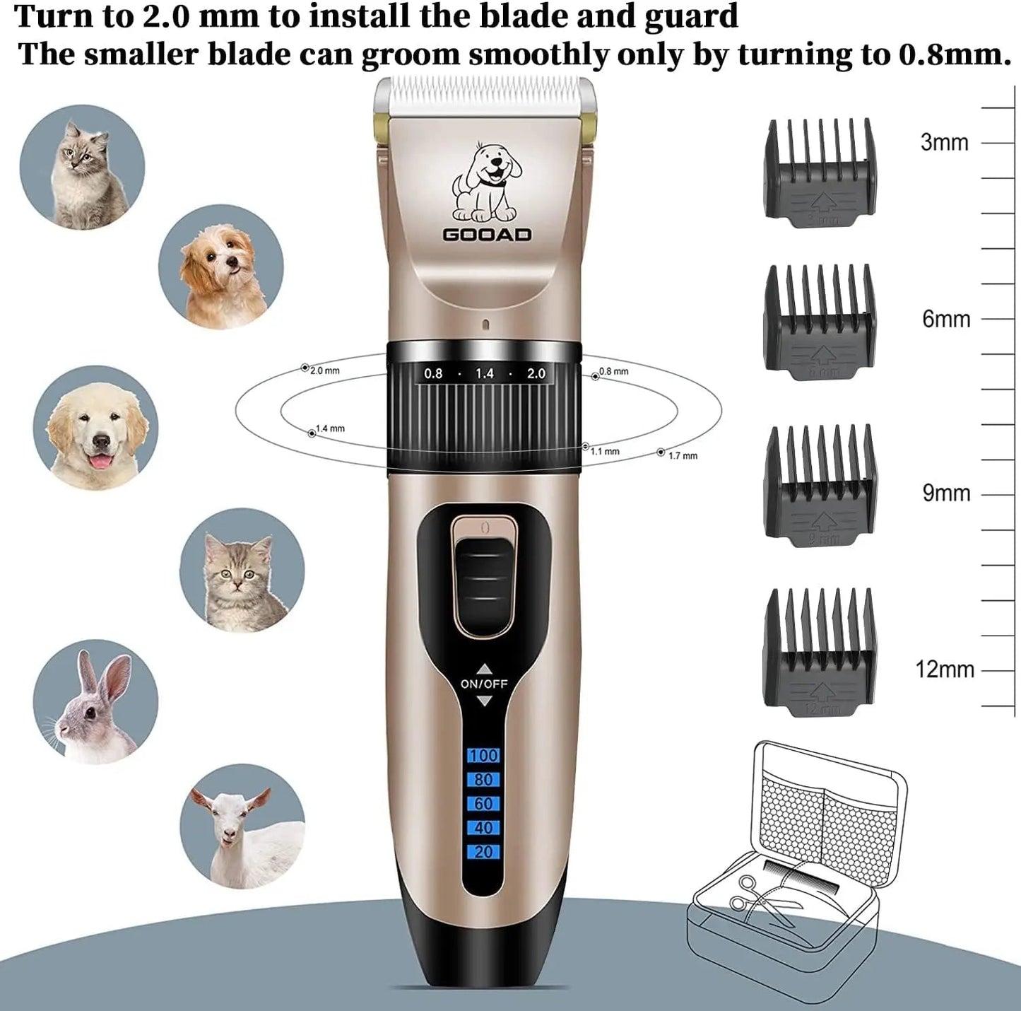Pet Grooming Clippers Kit