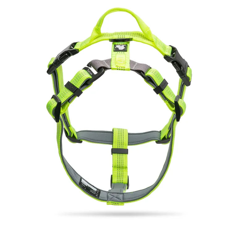 Truelove Adjustable Reflective Pet Harness with LED Light Neoprene Padding and Matching Leash for Hiking and Running