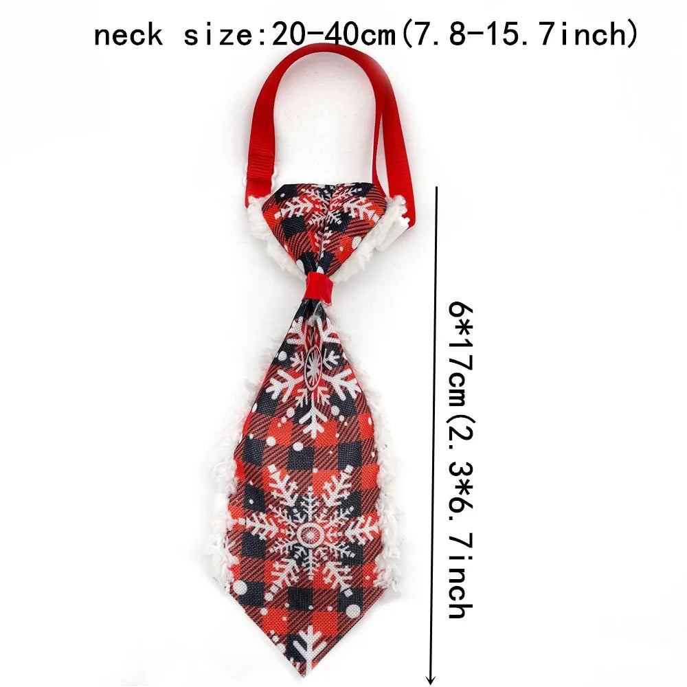 50 Pack Christmas Dog Bowties Adjustable Holiday Pet Bow Tie Set for Dogs