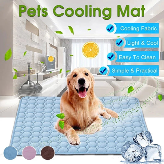 Cooling Dog Mat Breathable Summer Pad Washable Pet Bed for Dogs and Cats