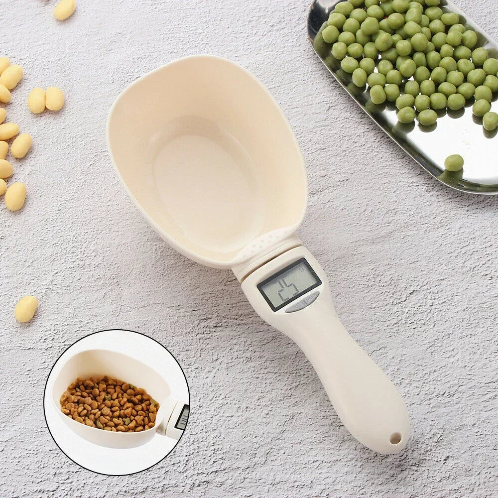 Digital Pet Food Measuring Scoop Electronic Food Scale with LED Display for Dogs