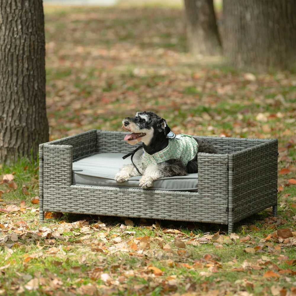 PawHaven Outdoor Wicker Lounger