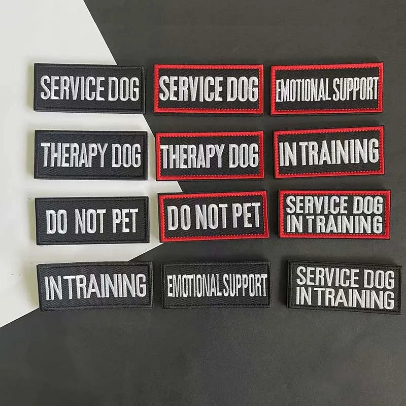 Service Dog & Training Patch Set – Removable Hook-and-Loop Badges for Service Dogs, ESAs, Therapy Dogs & Working Pets
