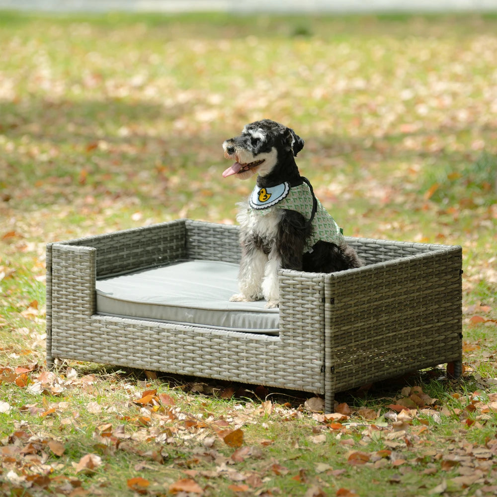 PawHaven Outdoor Wicker Lounger