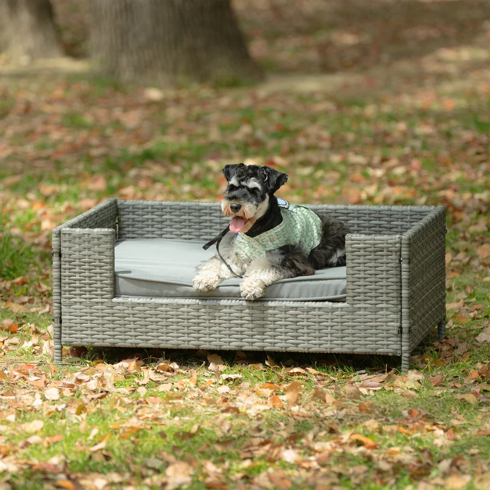 PawHaven Outdoor Wicker Lounger