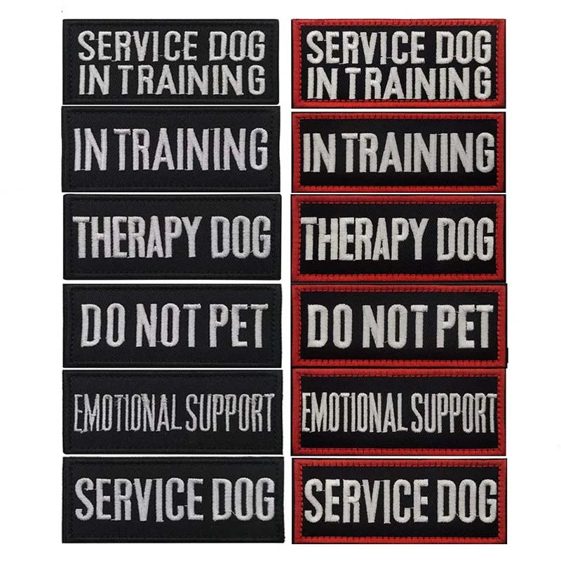 Service Dog & Training Patch Set – Removable Hook-and-Loop Badges for Service Dogs, ESAs, Therapy Dogs & Working Pets