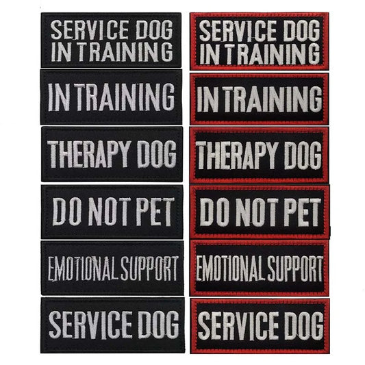 Service Dog & Training Patch Set – Removable Hook-and-Loop Badges for Service Dogs, ESAs, Therapy Dogs & Working Pets
