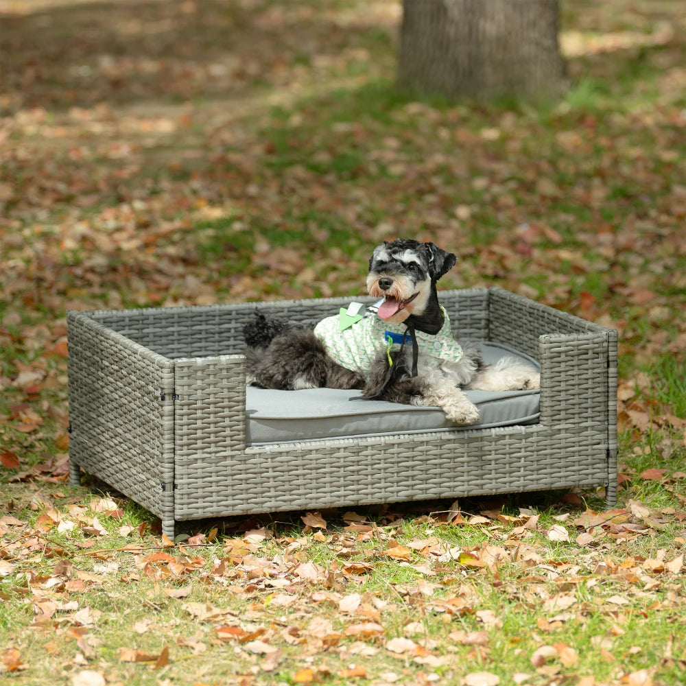 PawHaven Outdoor Wicker Lounger
