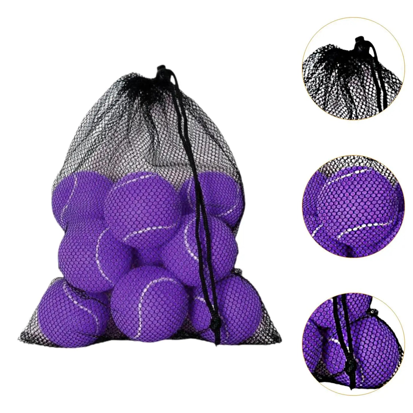 12 Pieces Tennis Balls Elastic for Outdoor Playing with Dogs