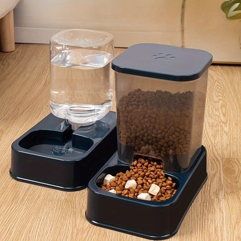 Automatic Pet Feeder and Water Dispenser Set for Dogs Smart Portion Control No Battery Needed