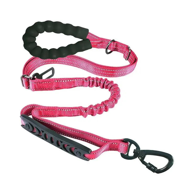 Reflective Shock Absorbing Dog Leash with  Clip for Medium and Large Dogs Tactical Safety Leash
