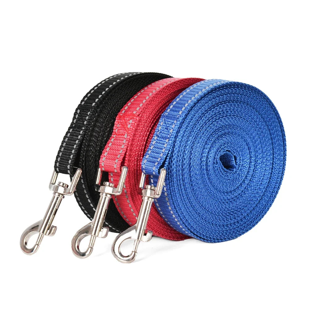 Nylon Reflective Dog Leash Long Training and Walking Lead for Small Medium and Large Dogs