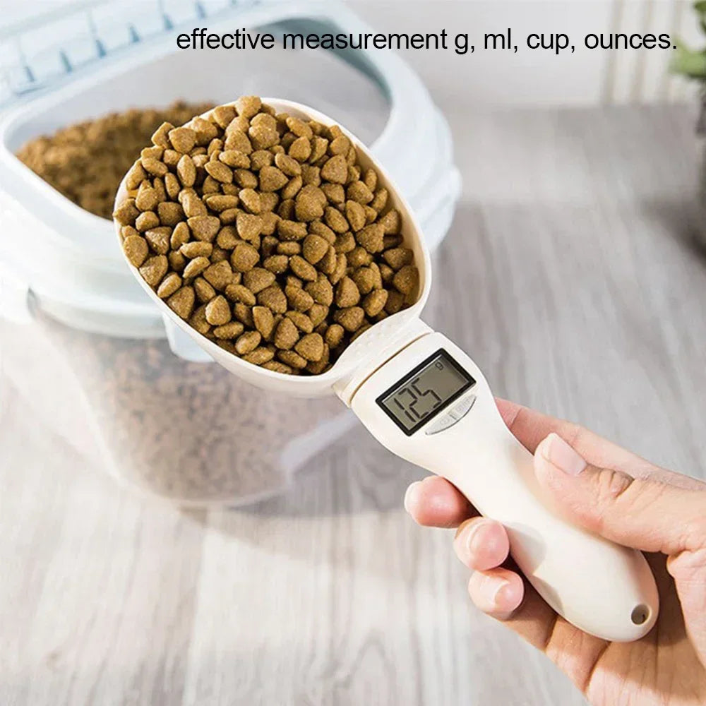 Digital Pet Food Measuring Scoop Electronic Food Scale with LED Display for Dogs