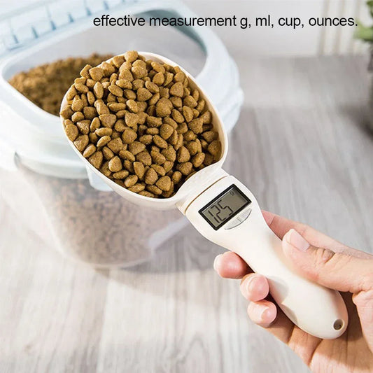 Digital Pet Food Measuring Scoop Electronic Food Scale with LED Display for Dogs