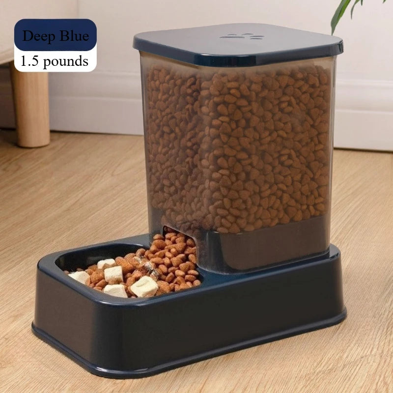 Automatic Pet Feeder and Water Dispenser Set for Dogs Smart Portion Control No Battery Needed