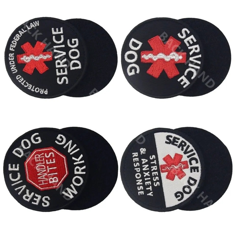 Service Dog & Training Patch Set – Removable Hook-and-Loop Badges for Service Dogs, ESAs, Therapy Dogs & Working Pets