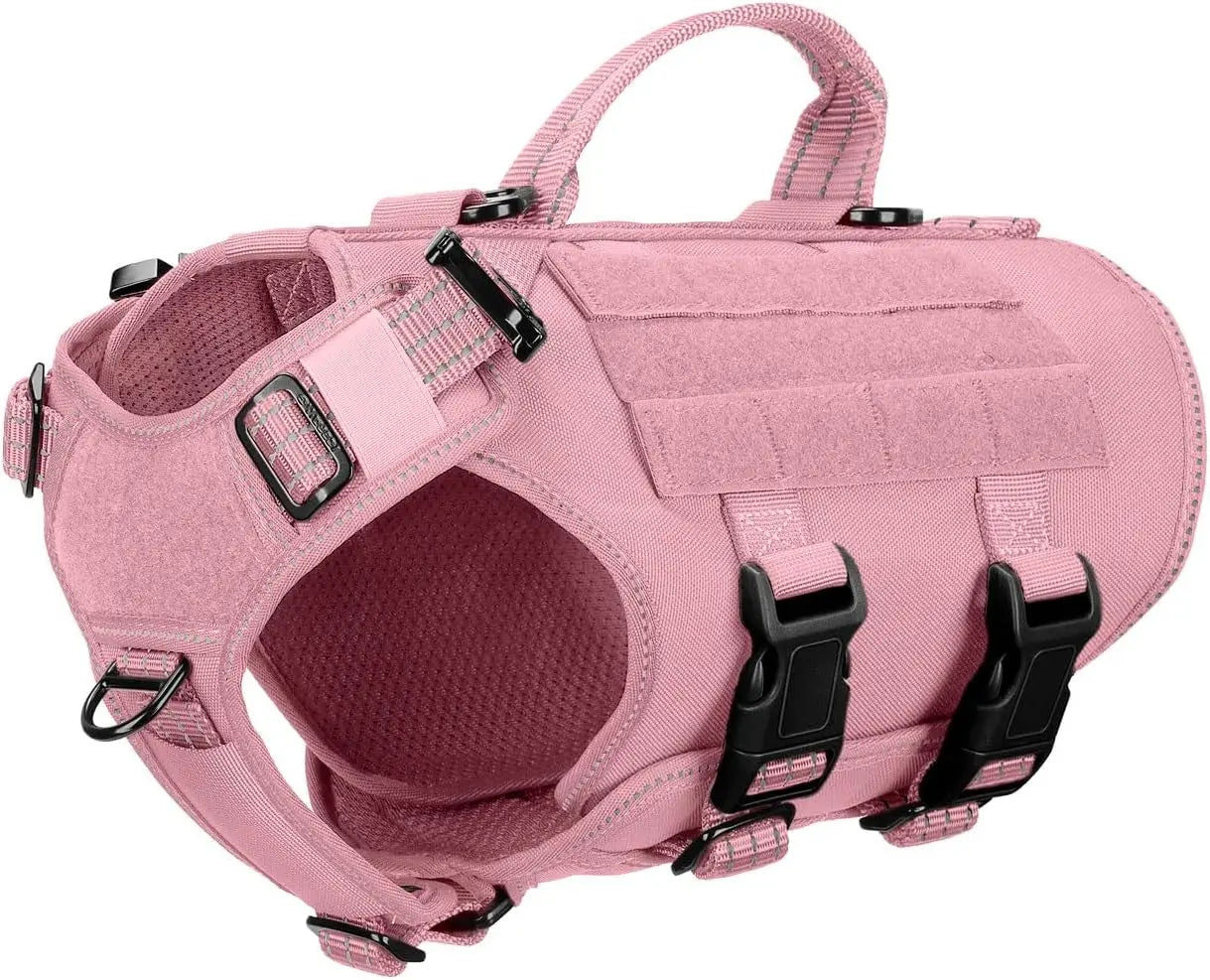 Tactical Dog Harness 6 Buckle No Pull MOLLE