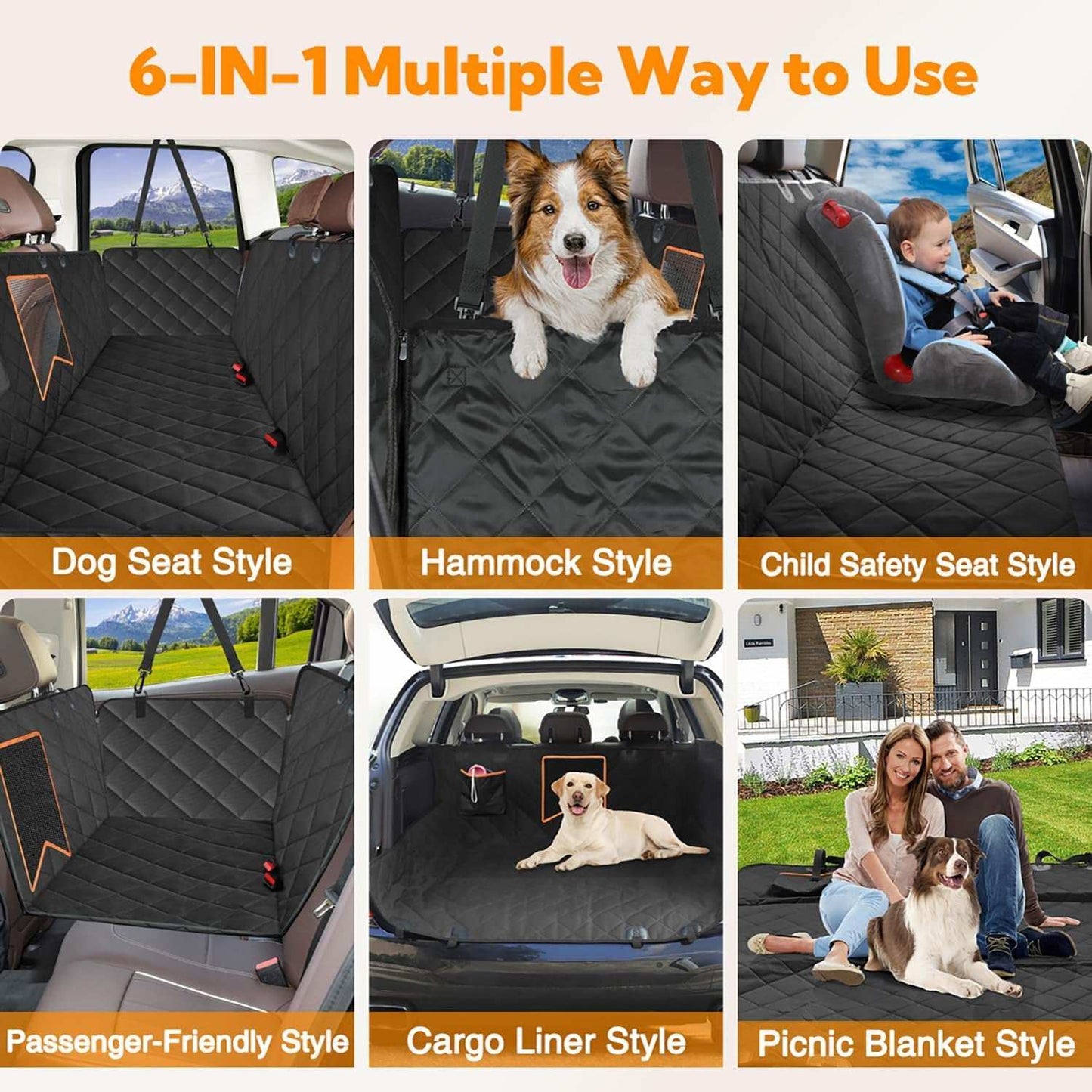 back seat Waterproof Dog Cover